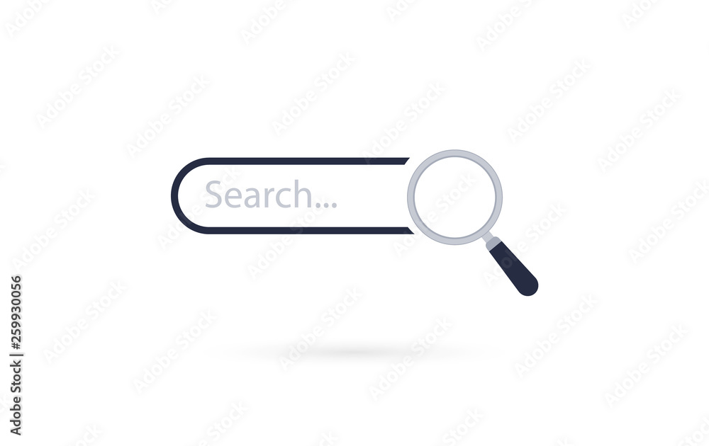 Search bar Icon. Flat vector illustration Search bar Icon. Flat vector illustration