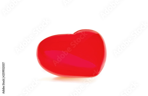 Bild auf Leinwand Red heart on white background.With Clipping Path.