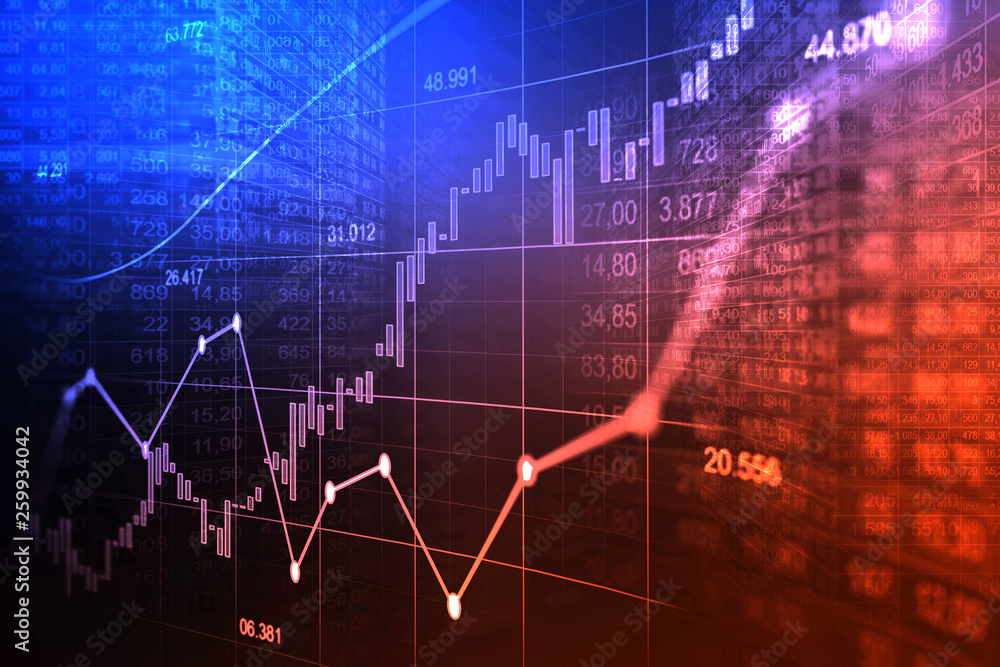 Stock market or forex trading graph in graphic concept Stock market or forex trading graph in graphic concept
