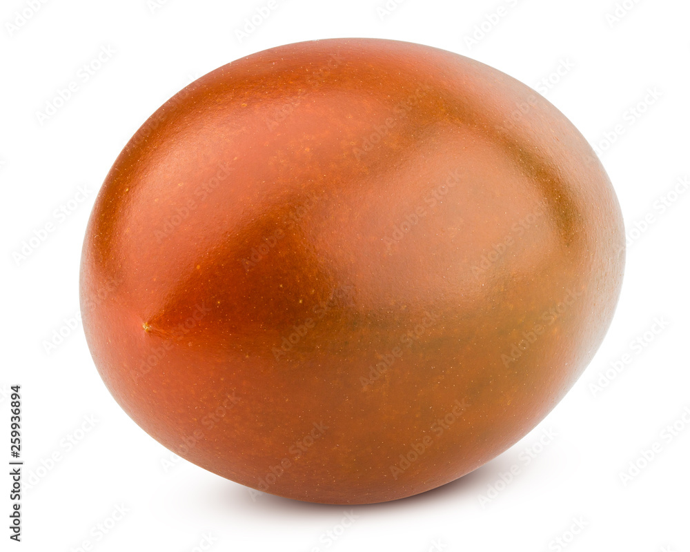 kumato black tomato, cherry, isolated on white background, clipping path, full depth of field