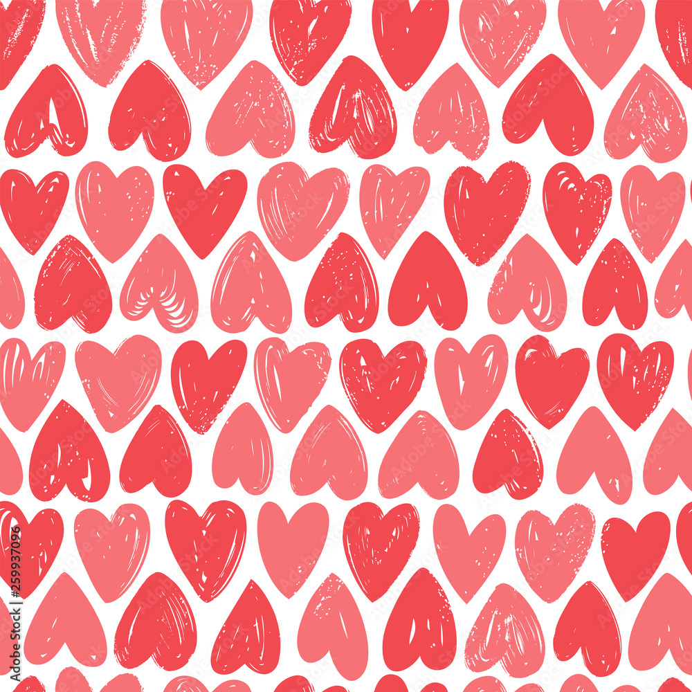 Hearts, seamless background. Love concept. Hand drawn vector illustration Hearts, seamless background. Love concept. Hand drawn vector illustration