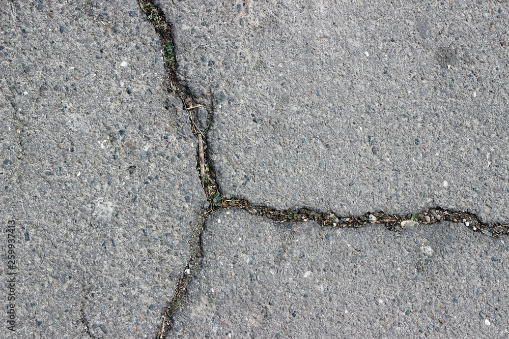 Obraz premium Asphalt cracks fracture surface texture