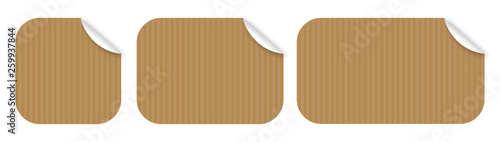 Etiquettes kraft rectangulaires - Vecteur