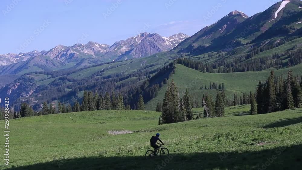 Mountain Biker Climbs Colorado Trail Mountain Biker Climbs Colorado Trail