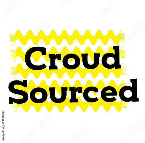 croud sourced stamp on white