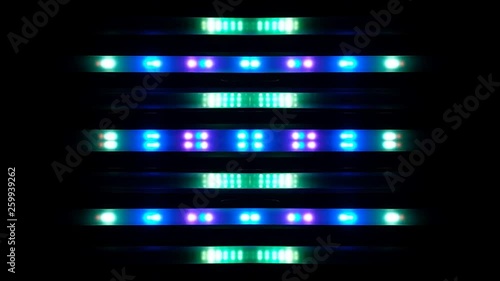 Abstract dynamic and exuberant lights on dark background