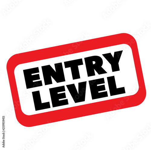 entry level stamp on white