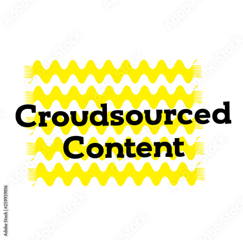 CROWDSOURCED CONTENT stamp on white
