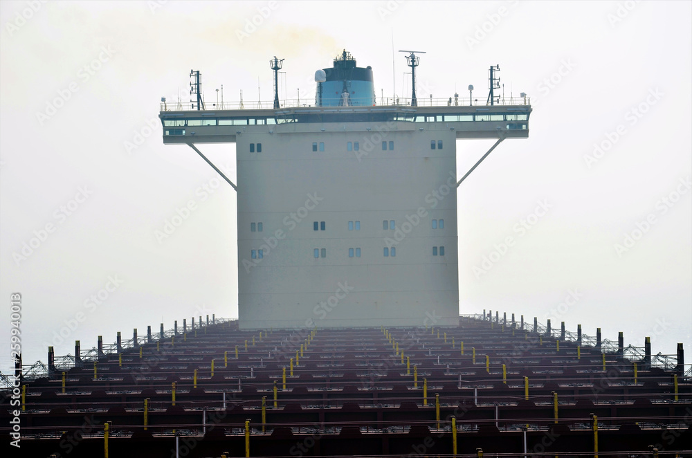 Obraz premium Container ship without cargo.