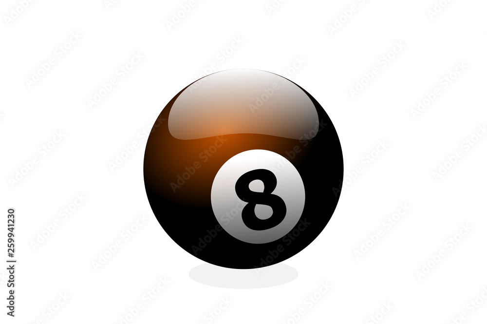 billiard ball of black color with number eight billiard ball of black color with number eight
