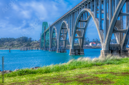 Yaquina Bay Bridge in Newport Oregon photo