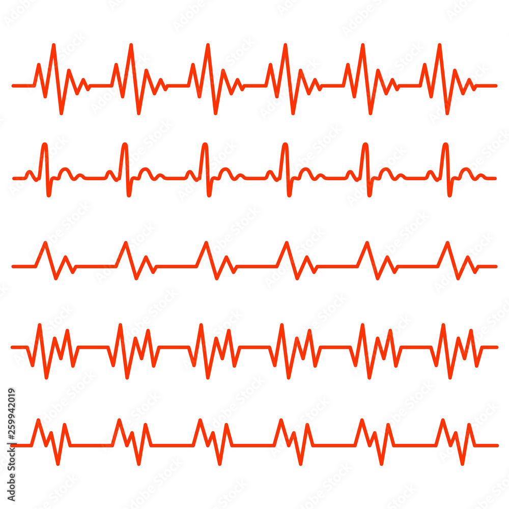 Heartbeat icos. Vector illustration.