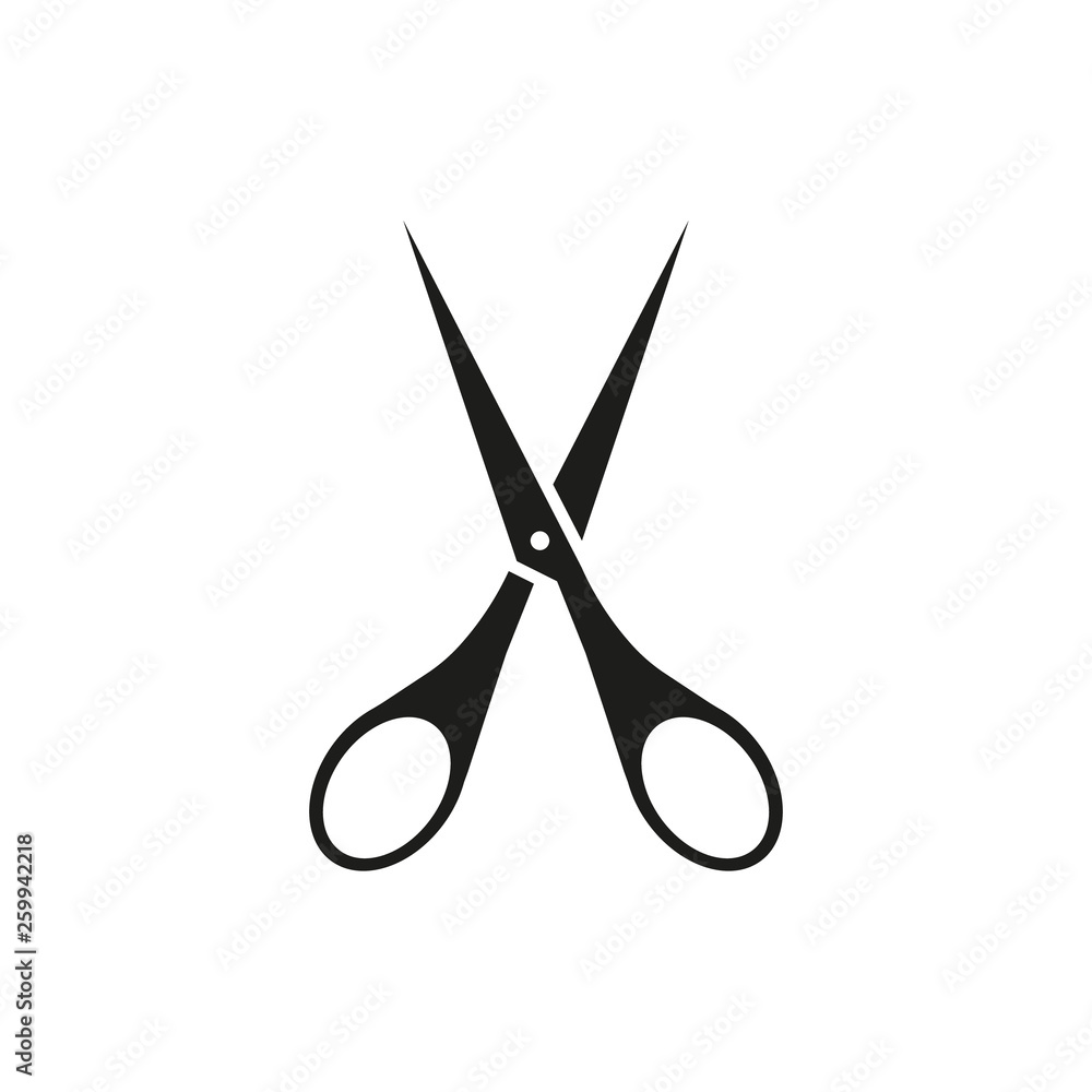 Scissors icon. Vector illustration. Scissors icon. Vector illustration.