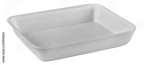 Plastic food tray,Styrofoam food tray isolated on white background