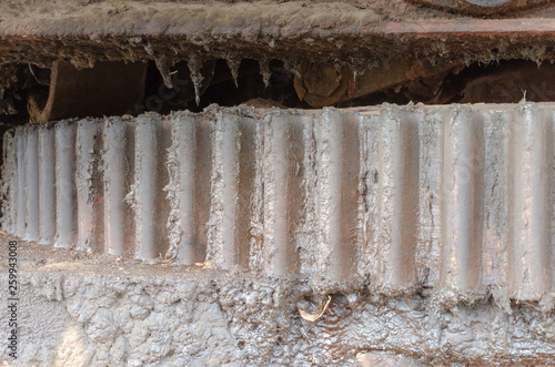 Rusty Gear Encased in Old Grease