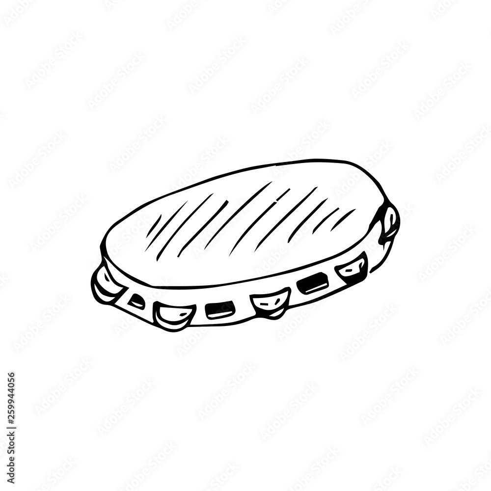 tambourine vector sketch tambourine vector sketch