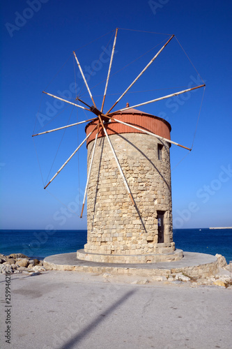 Windmill in cost in city Rhodes