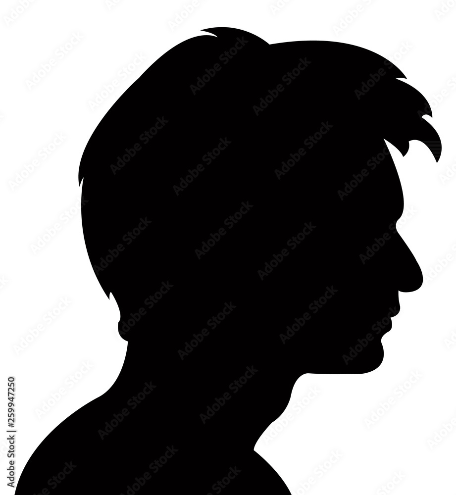 a man head silhouette vector