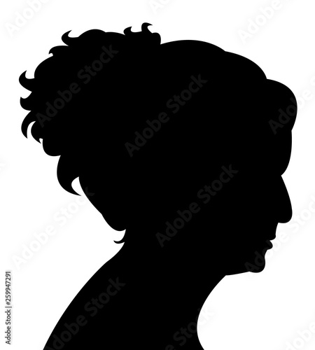a woman head silhouette vector © turkishblue