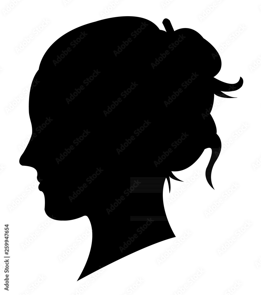 a woman head silhouette vector a woman head silhouette vector