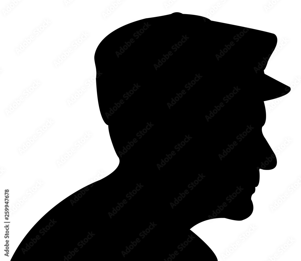 a man head silhouette vector