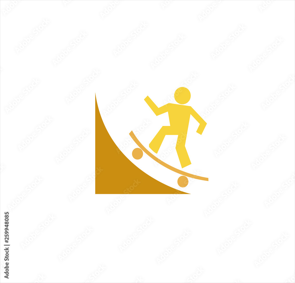 skateboarding vector logo