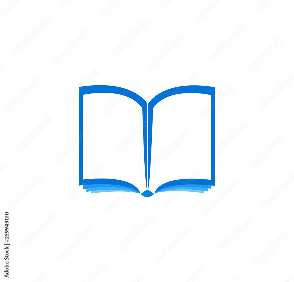 vector logo of book for school and education library vector logo of book for school and education library