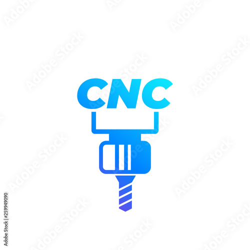 CNC machine tool vector icon