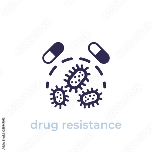 drug resistance icon, vector