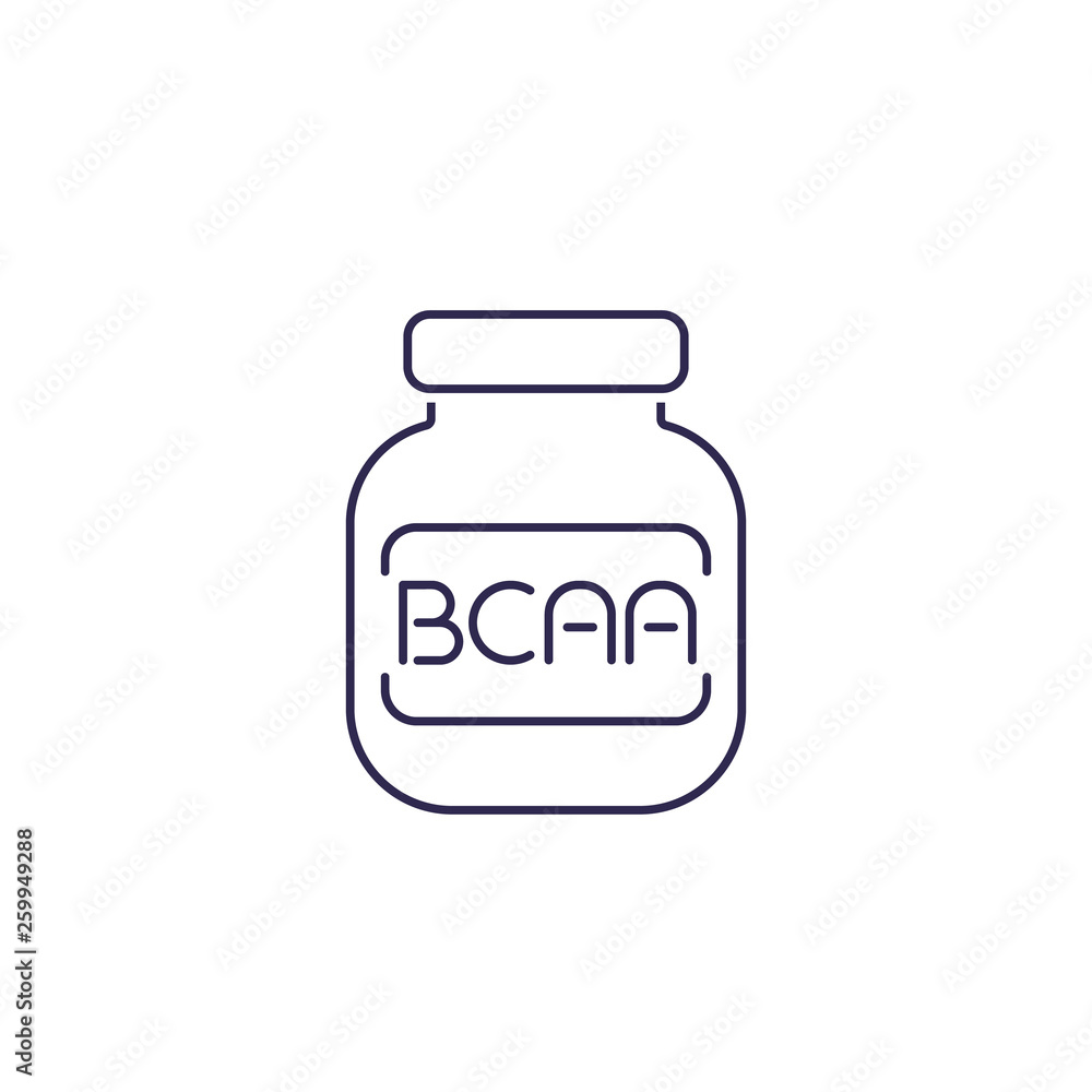bcaa, amino vector line icon bcaa, amino vector line icon
