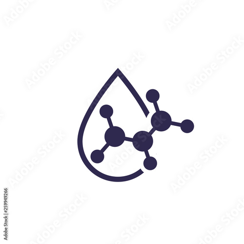 Acid drop icon, vector