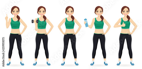 Sport woman set