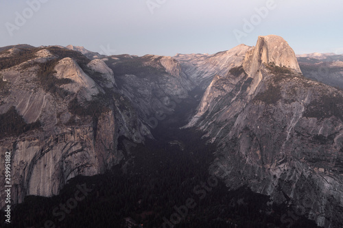 Half Dome at sunset in Yosemite National Park