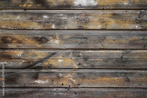 Old wooden background painted wooden planks. Background of old painted texture wood as a basis for grunge design