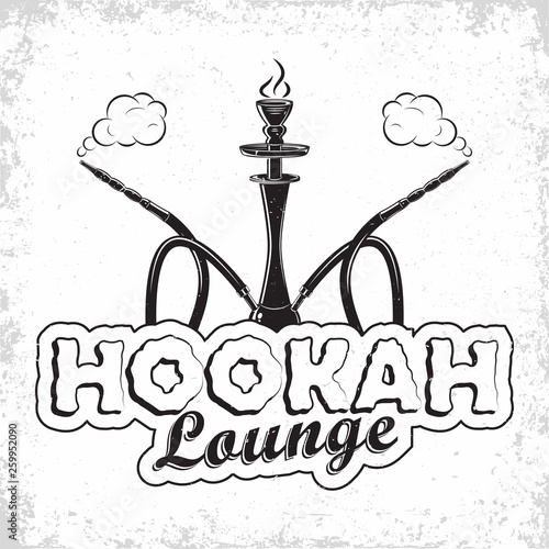 Vintage hookah emblem