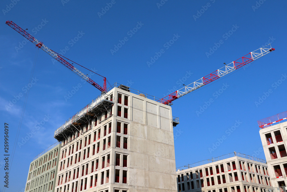 Fototapeta premium office buildings construction site
