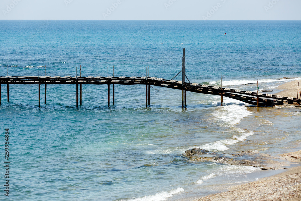 Pier stretching into the sea