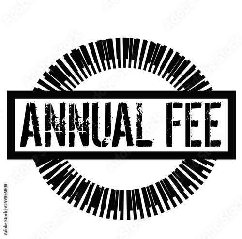ANNUAL FEE stamp on white