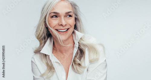 Mature woman with beautiful smile photo