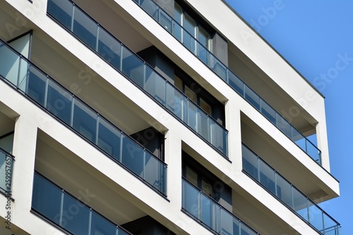 Wallpaper Mural Modern european complex of apartment buildings. Fragment of a modern residential apartment building. Torontodigital.ca