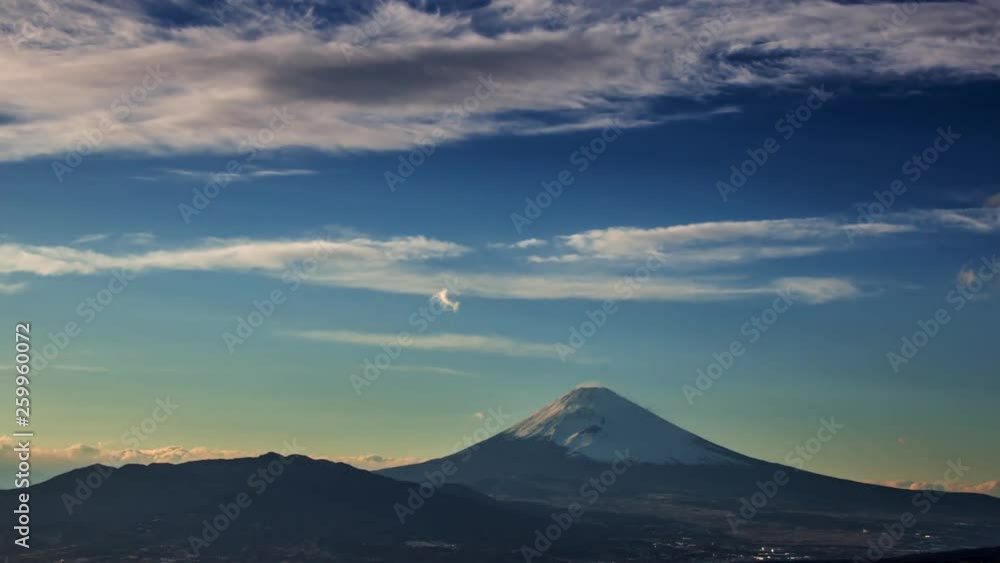 伊豆スカイライン展望台から眺める富士山の夕焼け(タイムラプス) 伊豆スカイライン展望台から眺める富士山の夕焼け(タイムラプス)
