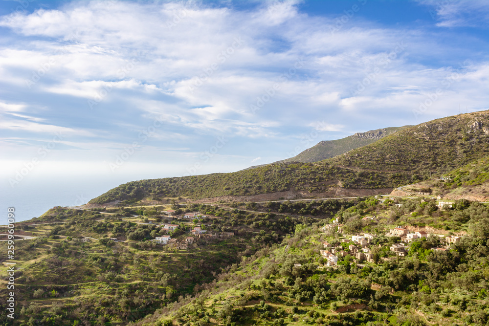 West coast of Crete on a sunny spring day. Greece, Europe