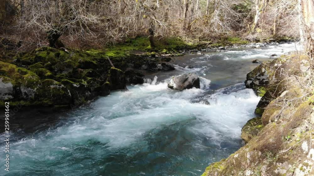 White water rapids on the Dosewallips river in Washington on the Olympic Peninsula White water rapids on the Dosewallips river in Washington on the Olympic Peninsula