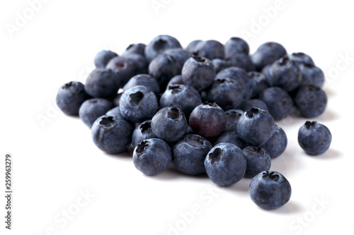 Ripe blueberries isolated