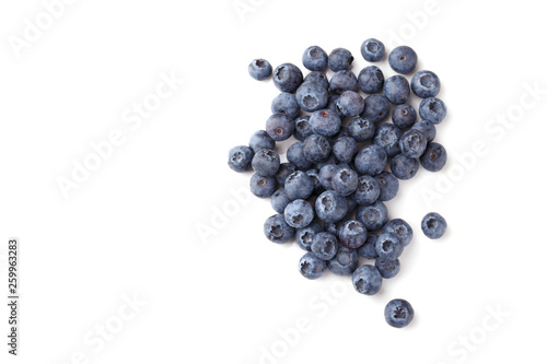 Ripe blueberries isolated