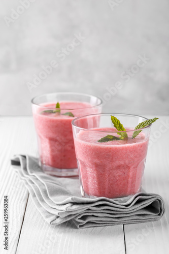 Strawberry smoothie or mikshake