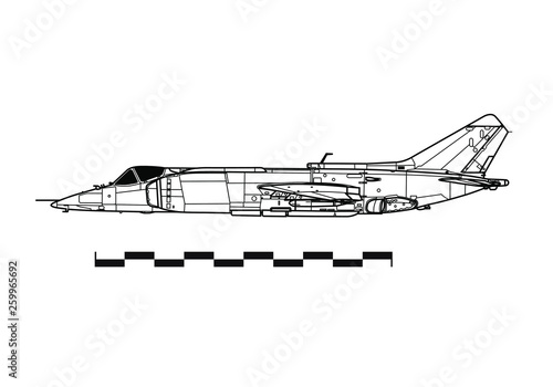 Yakovlev Yak-38 Forger. Outline drawing