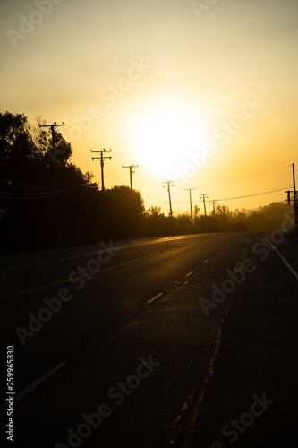 US Road on Sunset