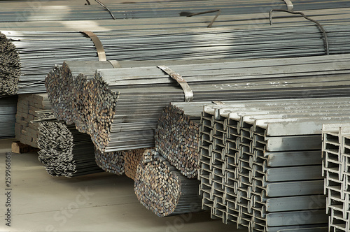 iron and steel material storage photo