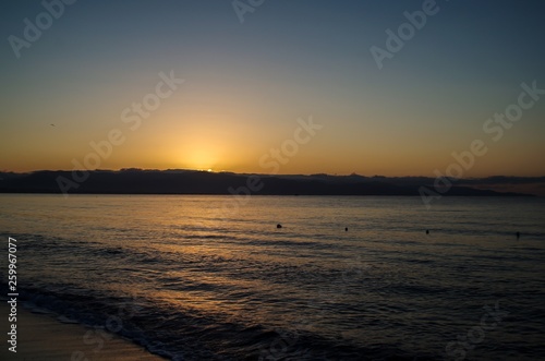 Sunrise Photographed by the Sea Cagliari Sardinia Tourism